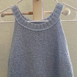 Point Sur Blue Knit Top, Size S